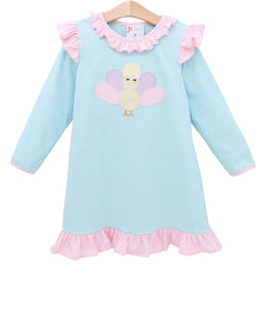 Pastel Turkey Flutter Dress by Smock Candy