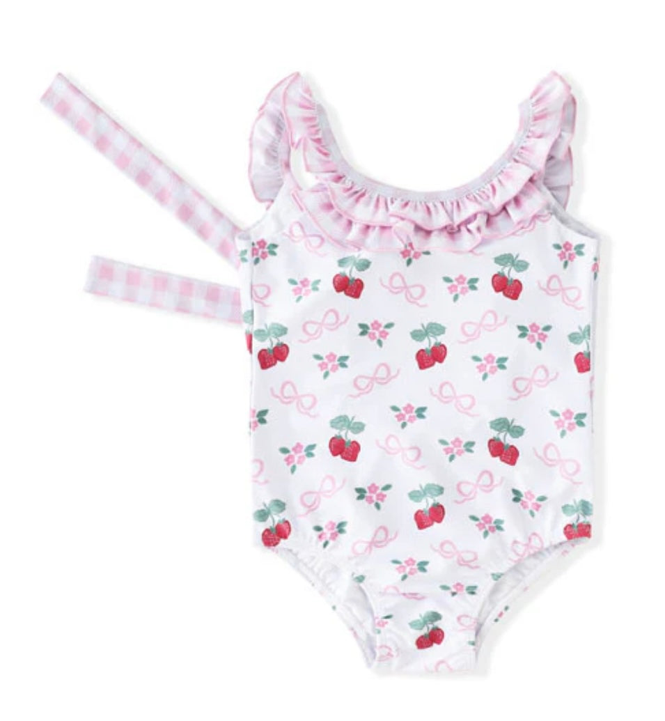 Bows’ & Berries One-Piece Swimsuit by Swoon Baby