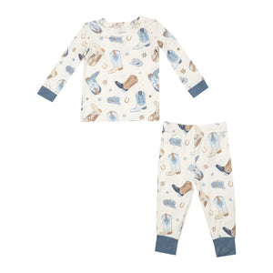 Blue Cowboy Boots PJ Set by Angel Dear