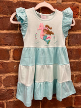 Load image into Gallery viewer, Mermaid Ruffle Dress by Squiggles
