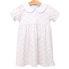 Load image into Gallery viewer, Pink Trellis Bows Charlotte Dress by Jellybean (ARRIVING IN APRIL)
