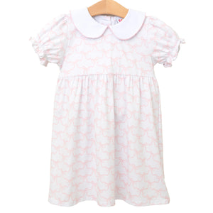 Pink Trellis Bows Charlotte Dress by Jellybean (ARRIVING IN APRIL)