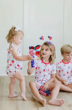 Load image into Gallery viewer, Red,White,&amp;Blue Snowcones Sunsuit
