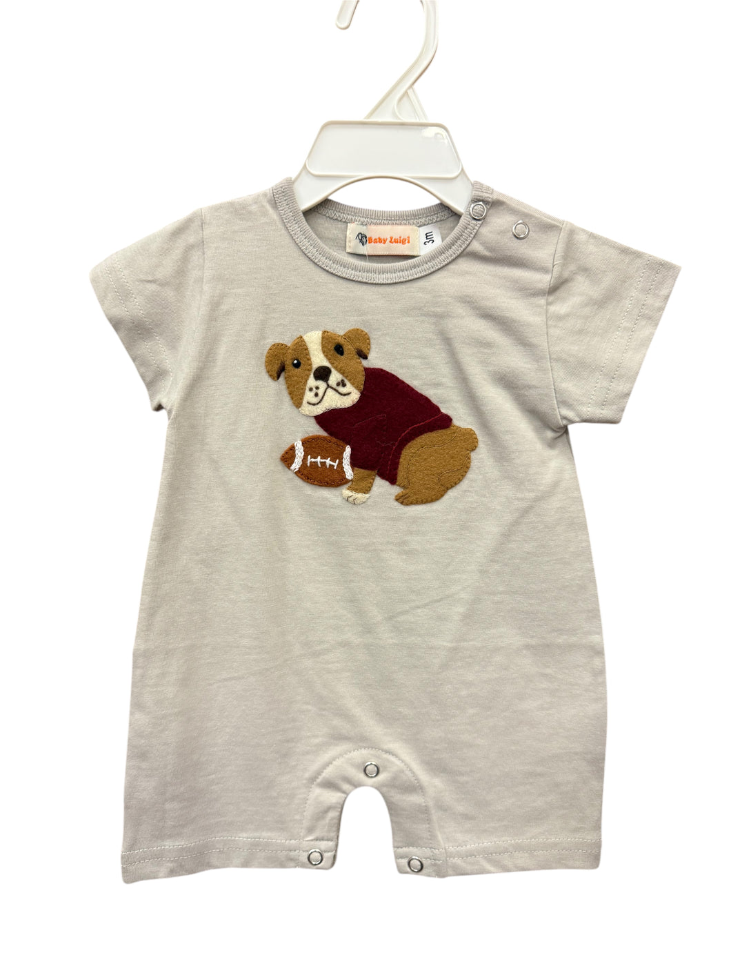 Football Bulldog Romper by Luigi