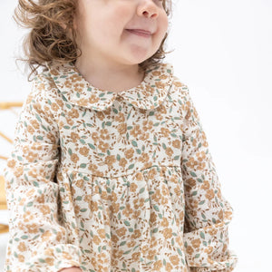 Bitty Brown Floral Skirted Bubble by Angel Dear