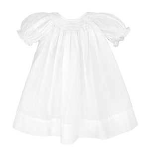 White Smocked Timeless Dress by Petit Ami (Preemie)