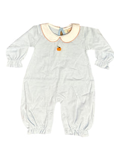 Lt. Blue Baby Pumpkin Romper