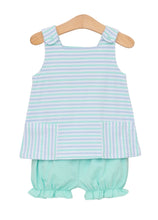 Load image into Gallery viewer, Seaside Stripe Margo Bloomer Set by Jellybean COMES IN APRIL
