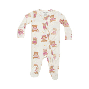 Pink Teddy Bears Footie by Angel Dear