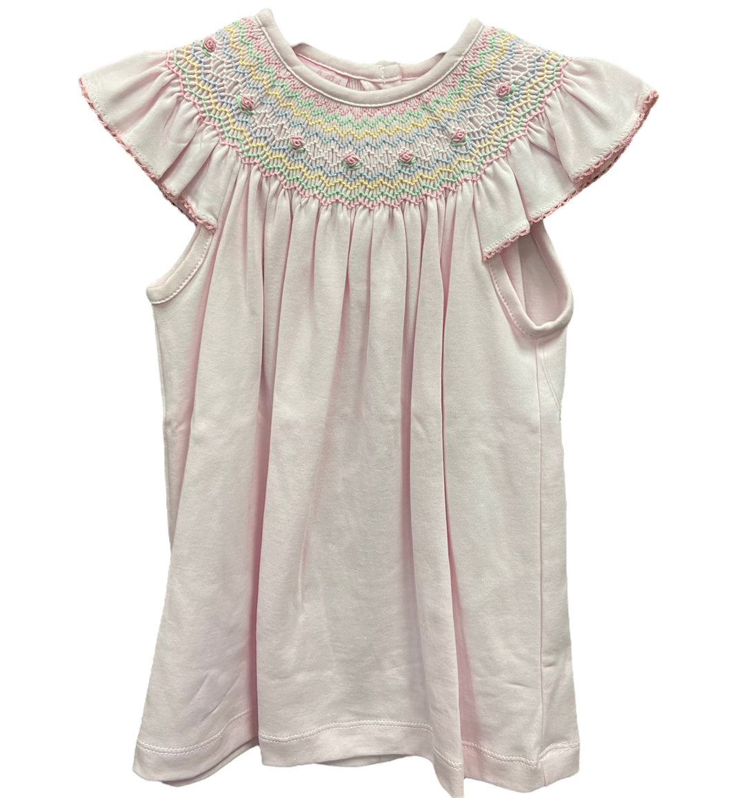 Pastel Smocked Sleeveless Bishop by Petit Bebe