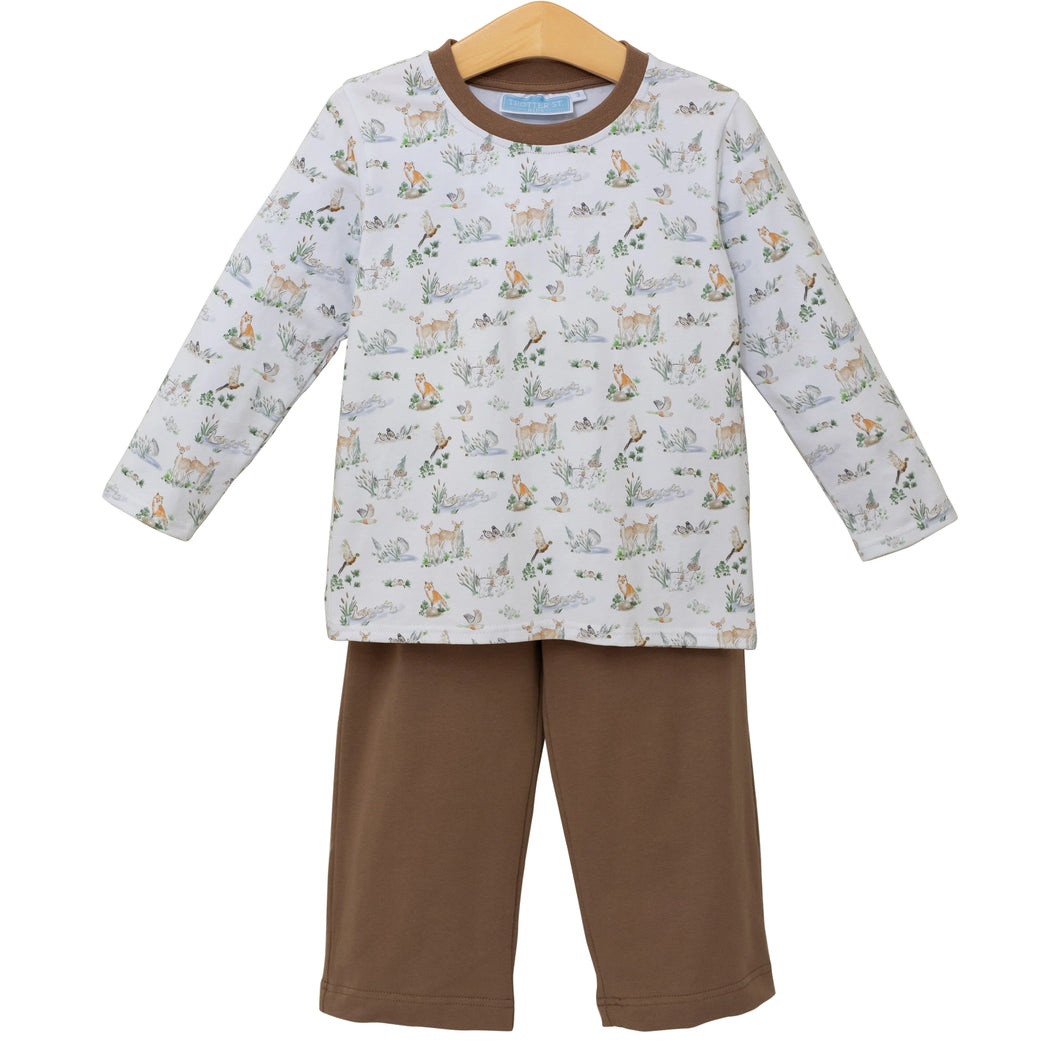Woodland Friends Pants Set by Trotter Street