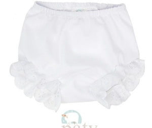 Lavender w/ White Lace Diaper Cover by Paty