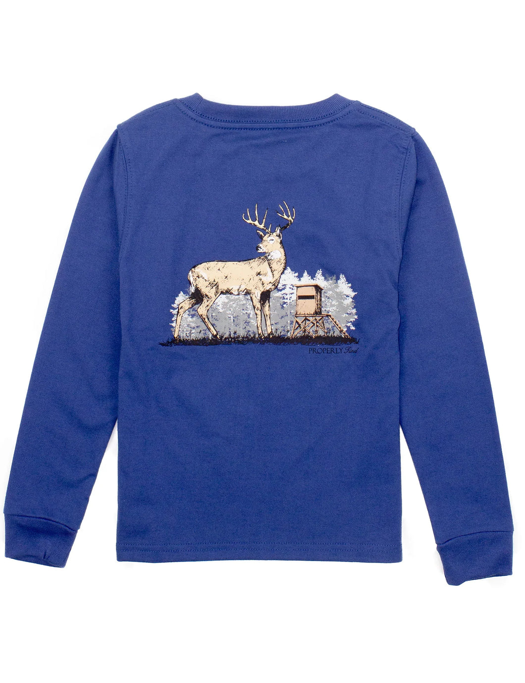 Boys Deer Season LS River Blue by Properly Tied