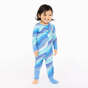 Blue Shine Striped Coverall by Magnetic Me