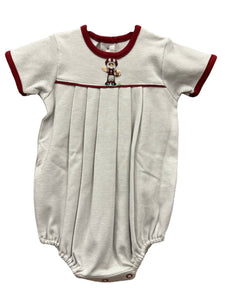 Maroon & Grey Football Romper by Squiggles