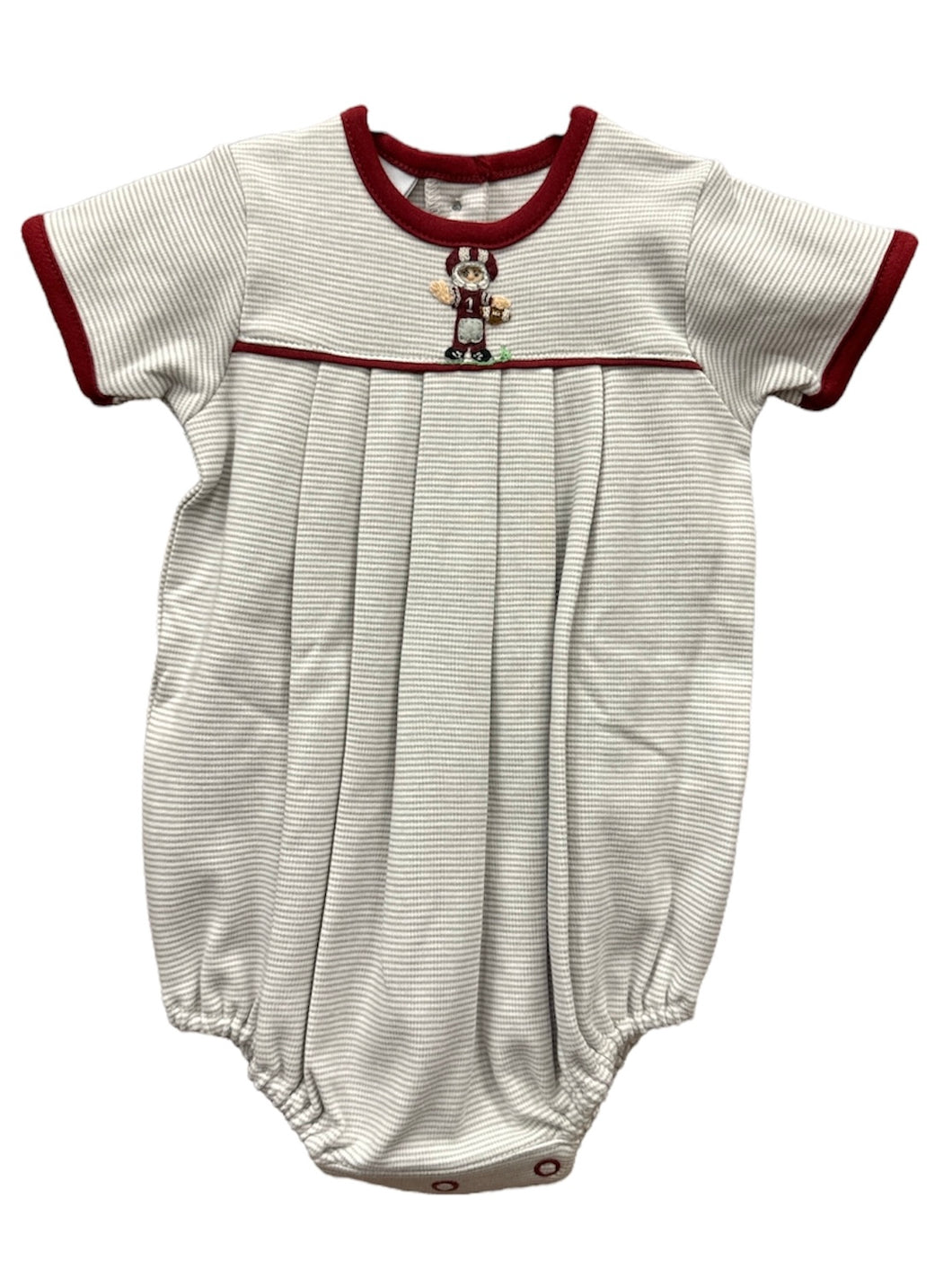 Maroon & Grey Football Romper by Squiggles