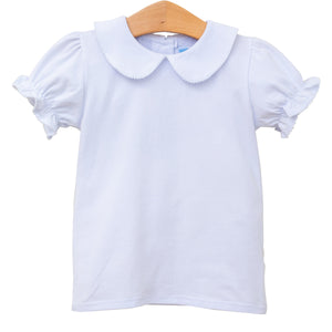 White Peter Pan Collar Top by Trotter St.