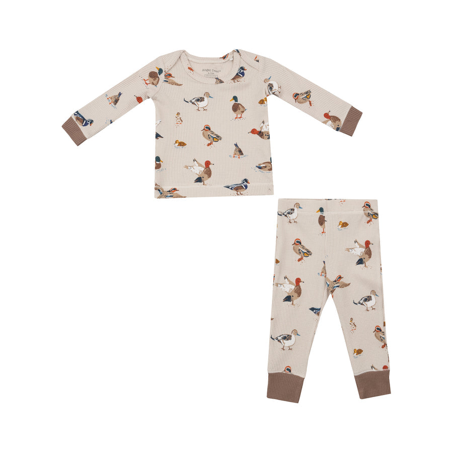 Tan Ducks PJ Set by Angel Dear