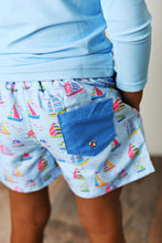 Load image into Gallery viewer, Sail Away Swim Trunks by Swoon Baby
