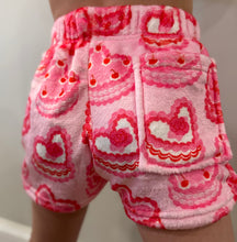 Load image into Gallery viewer, Heart Cakes Plush PJ Shorts
