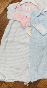 Blue/Pink Pinstripe Gown by Paty