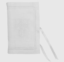 Load image into Gallery viewer, White Linen Keepsake Baby Bible
