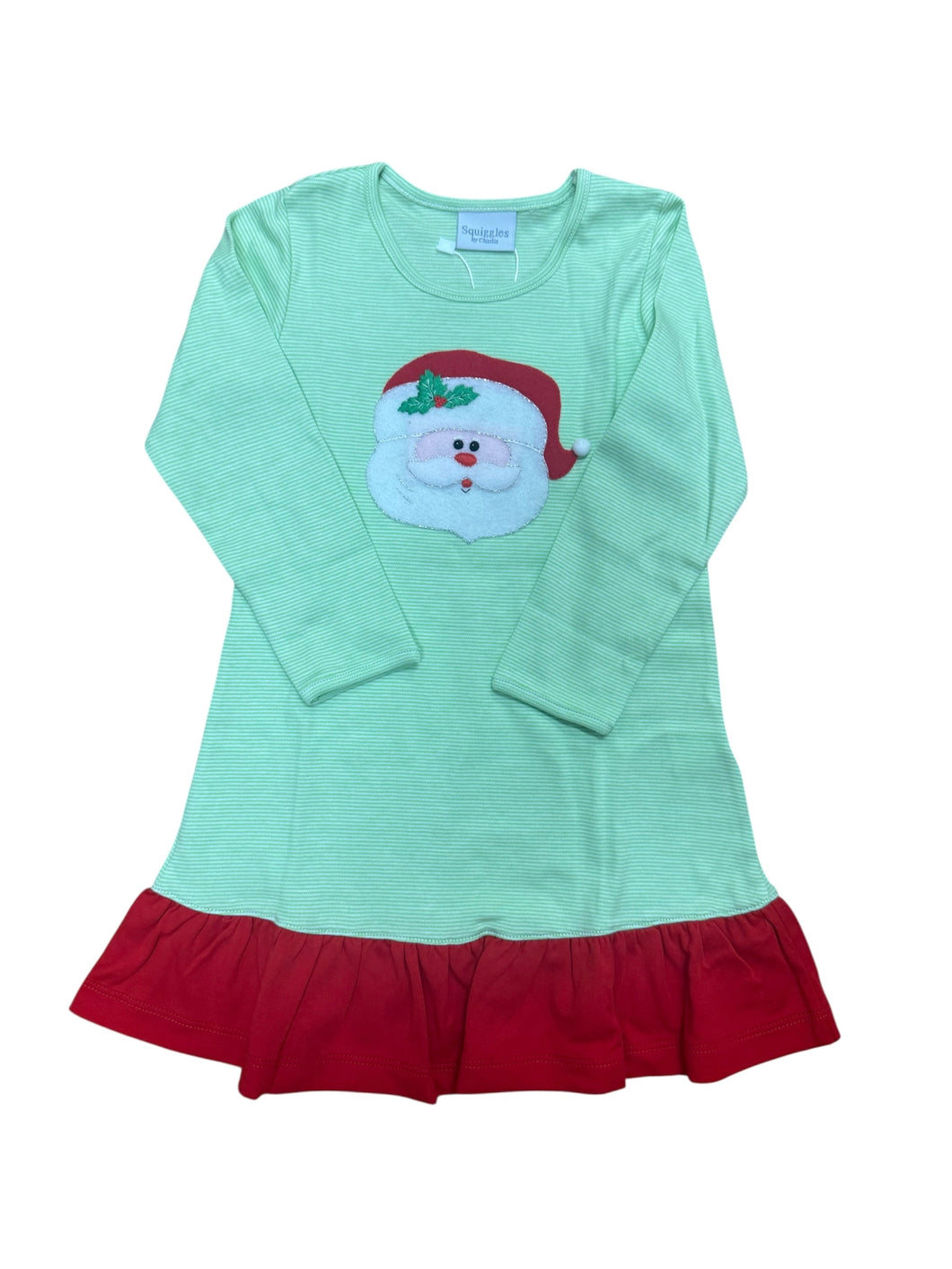 Santa Face Holly Dress by Squiggles