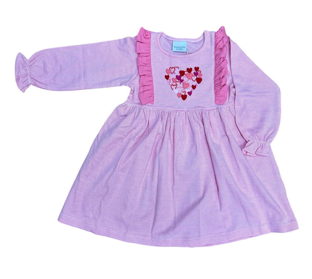 Lovely Heart LS Dress by Squiggles