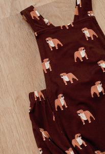 Maroon Bulldog Bamboo Sunsuit