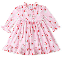Load image into Gallery viewer, Pink Santa Butterknit Play Dress by Swoon Baby
