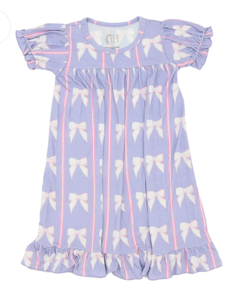 Purple Bow Nightgown by Hamner Hill