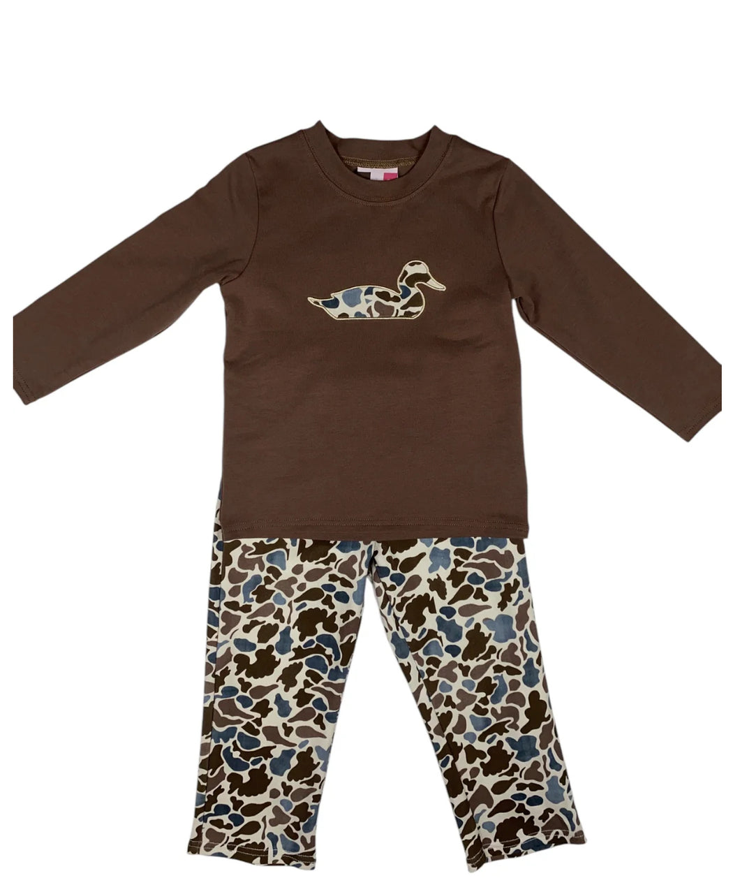 Camo Duck Applique Pant Set by Banana Split