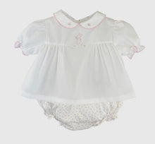 Load image into Gallery viewer, Floral Bunny Diaper Set with Bonnet by Petit Ami
