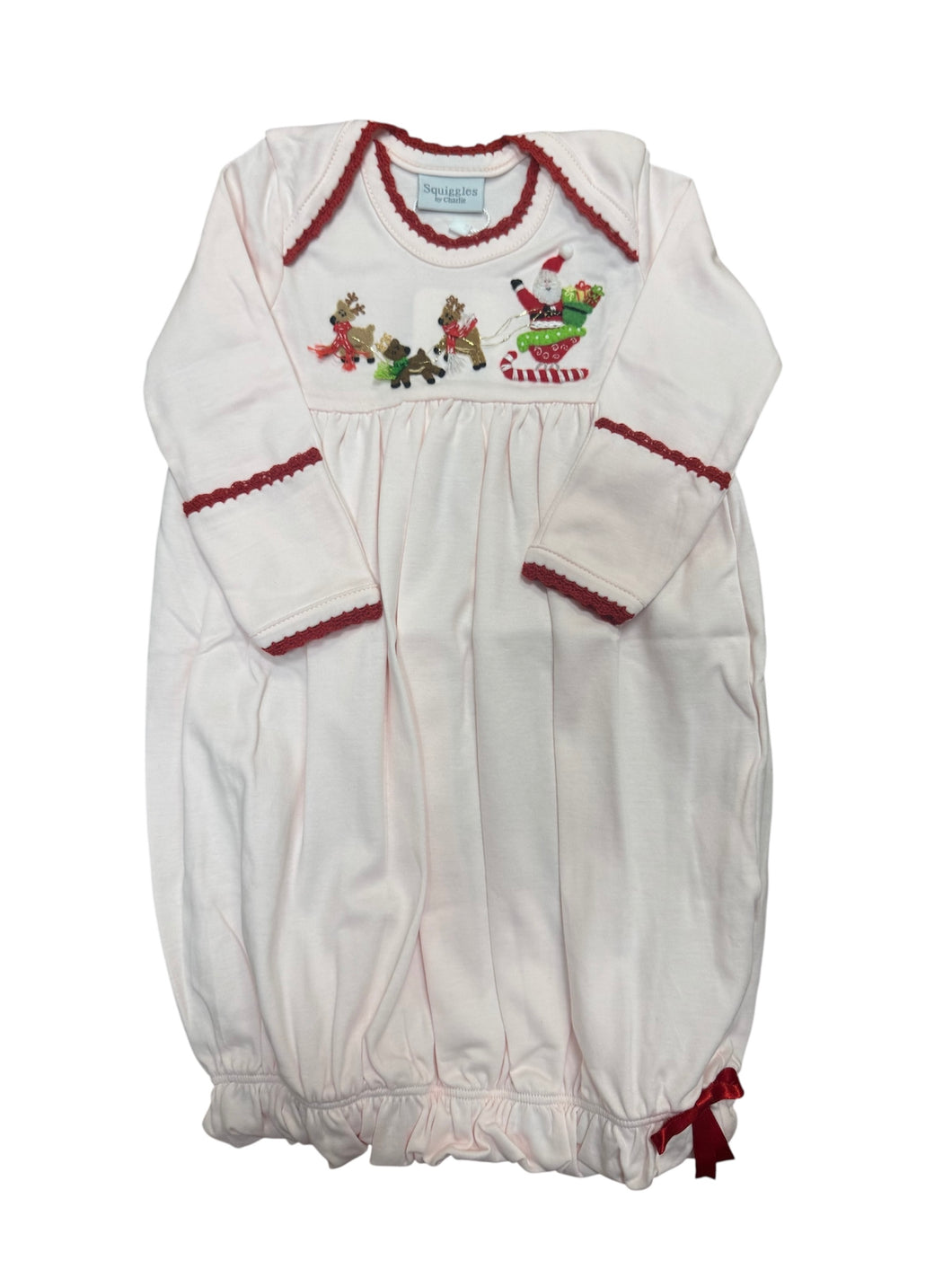 Reindeer Pulling Santa Gown by Squiggles