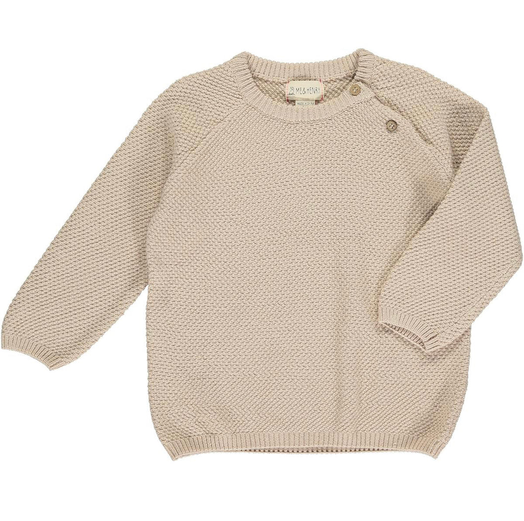 Tan Pullover Button Sweater by Me & Henry