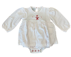 Mini Santa LS Skirted Bubble by Squiggles