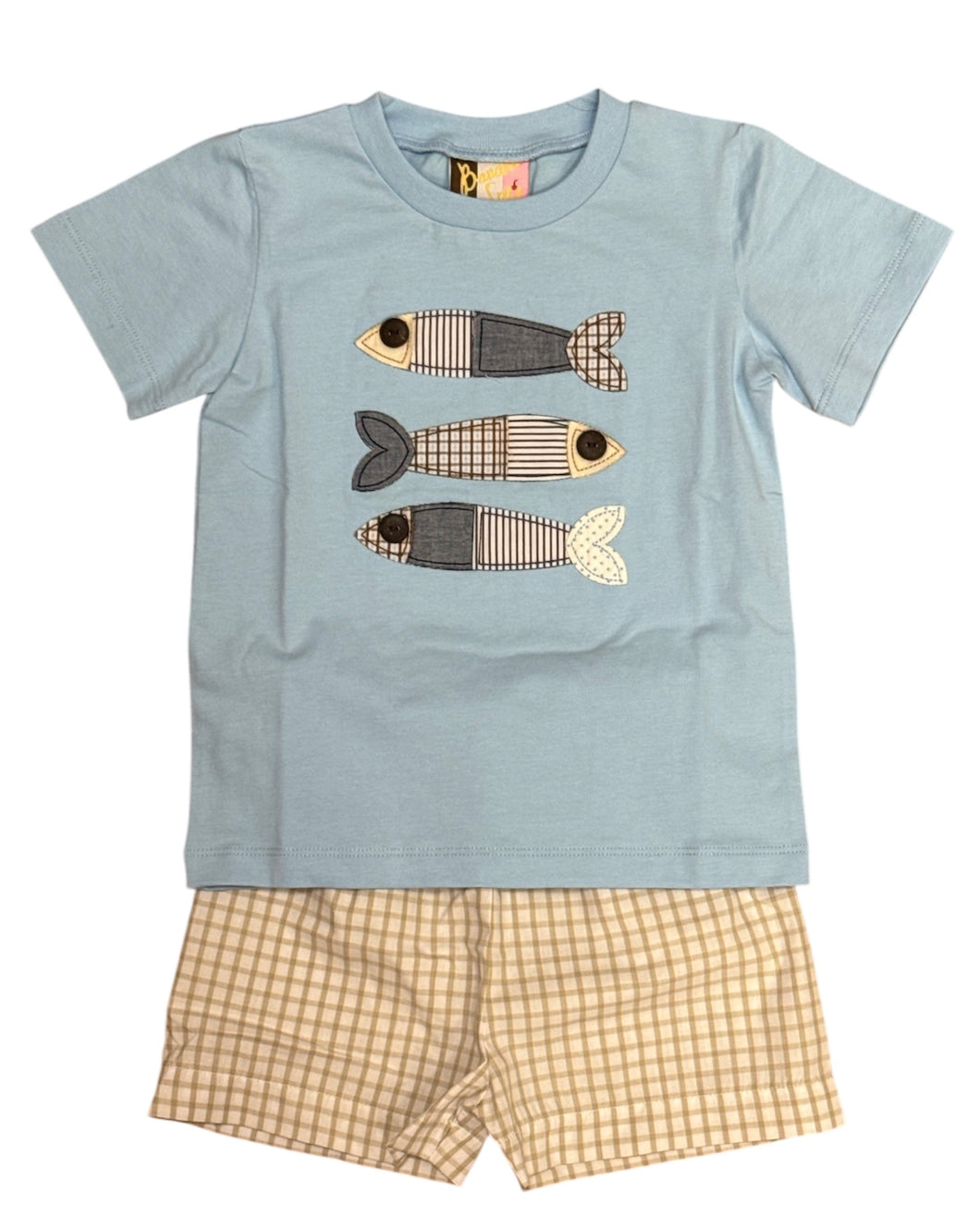 Fish Trio Boys Short Set by Banana Split