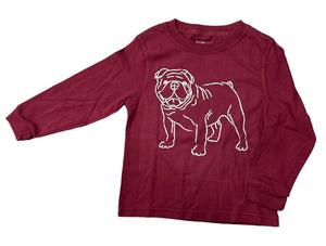 Maroon Bulldog LS TShirt by Mustard & Ketchup