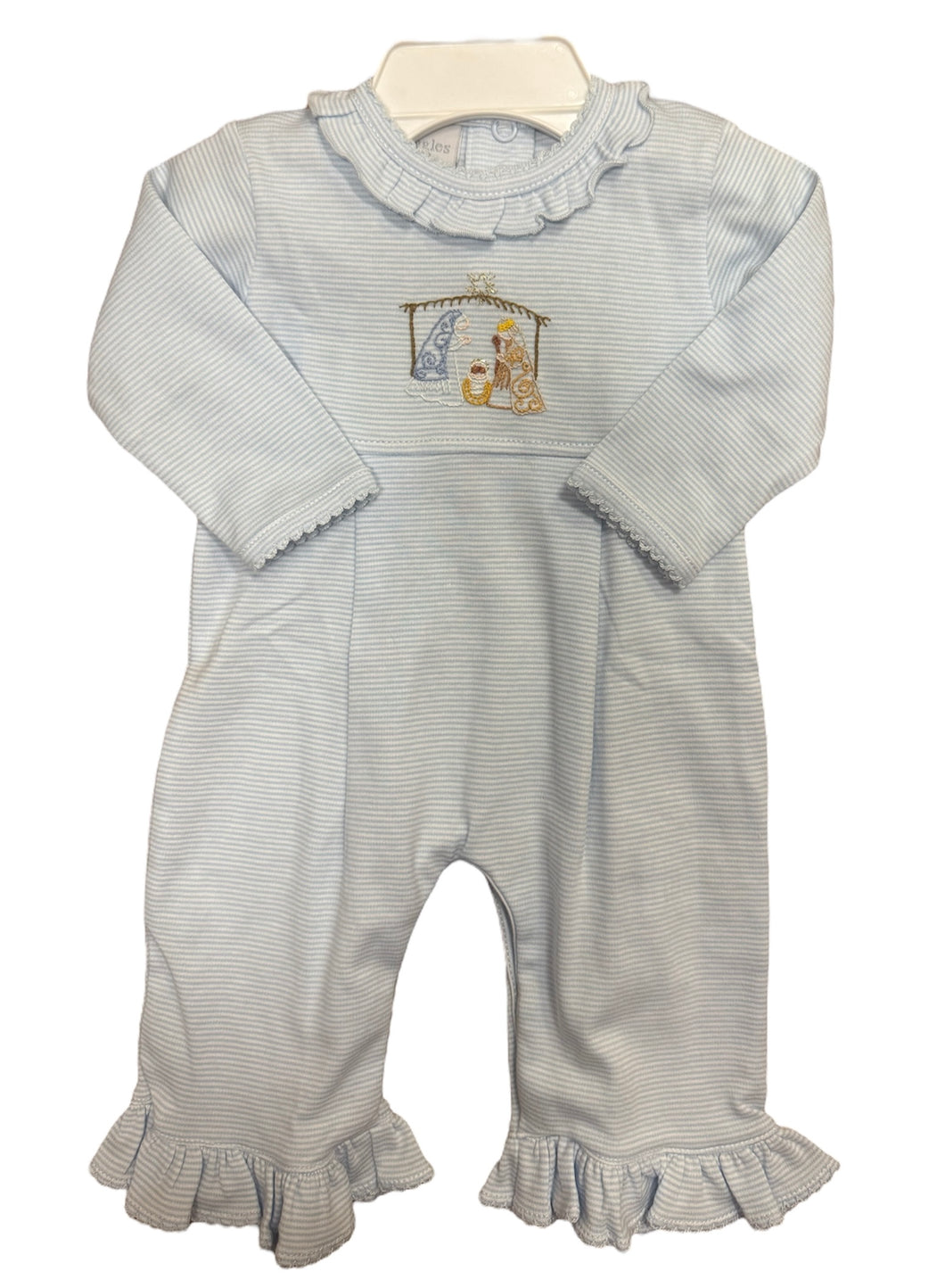 Embroidered Nativity Girls Romper by Squiggles