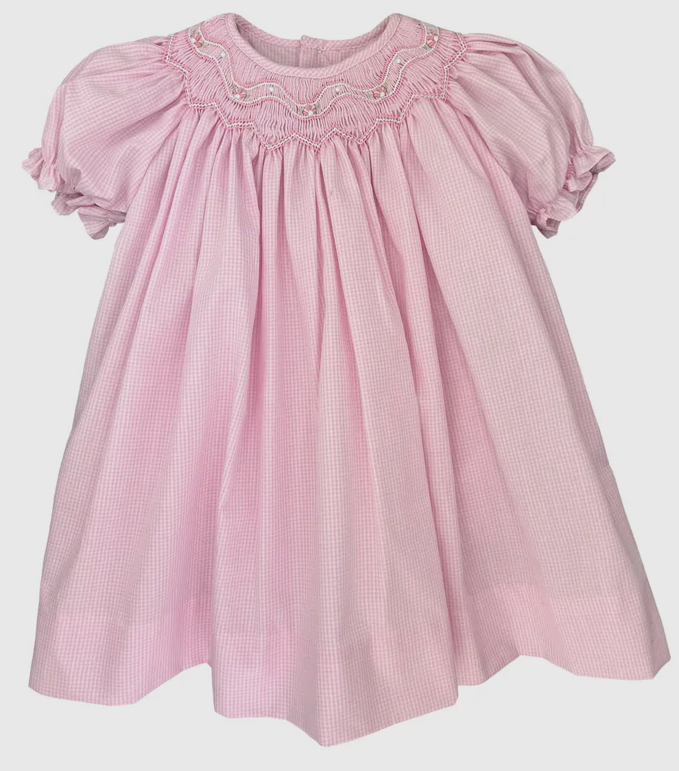 Smocked Pink Dress by Petit Ami