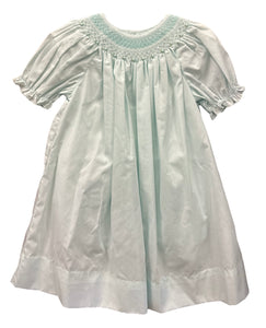 Mint Floral Smocked Dress by Petit Ami