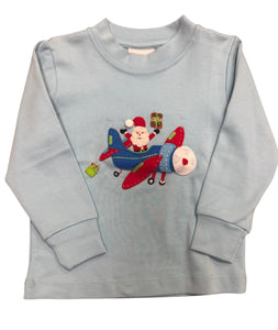 Santa Plane Ride LS Crew Neck by Squiggles