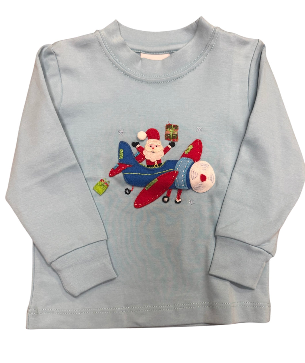 Santa Plane Ride LS Crew Neck by Squiggles