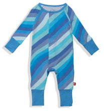 Load image into Gallery viewer, Blue Shine Striped Coverall by Magnetic Me
