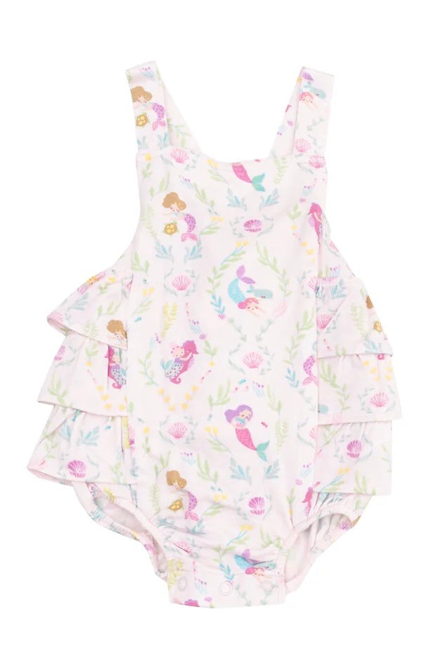 Mermaids Ruffle Sunsuit by Angel Dear