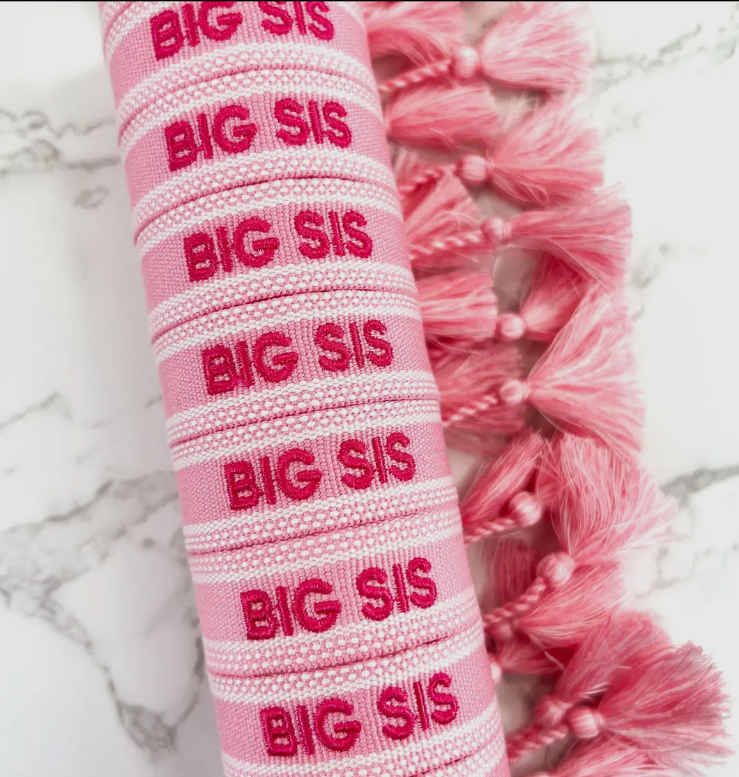Big Sis Embroidered Woven Bracelet