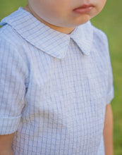 Load image into Gallery viewer, Eli Blue Windowpane Short Set by Oaks Apparel Company

