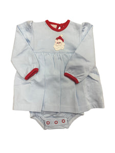 Blue Santa Face Skirted Bubble by Squiggles