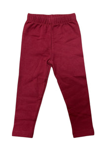 Solid Burgundy Maroon Leggings by Luigi