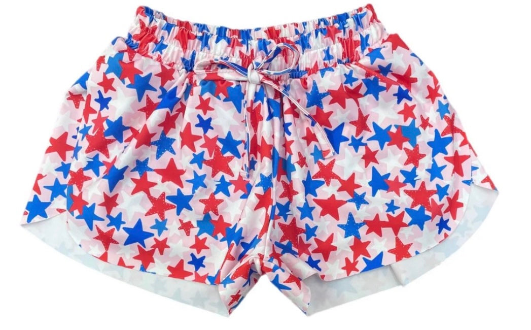 Patriotic Stars Butterfly Shorts by James & Lottie